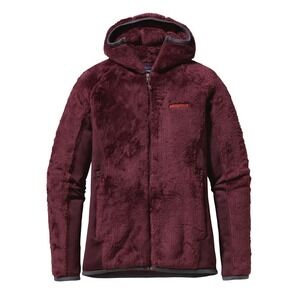 Patagonia R3 Hoodie Fleece Jacket Women's Large Red Purple Full Zip
